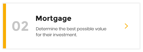 Mortgage Determine the best possible value for their investment. 02